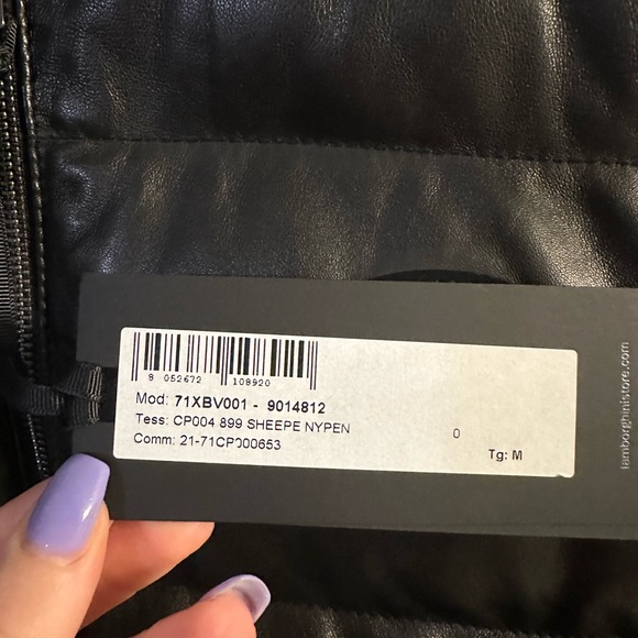 Lamborghini leather puffer jacket - Picture 2 of 9